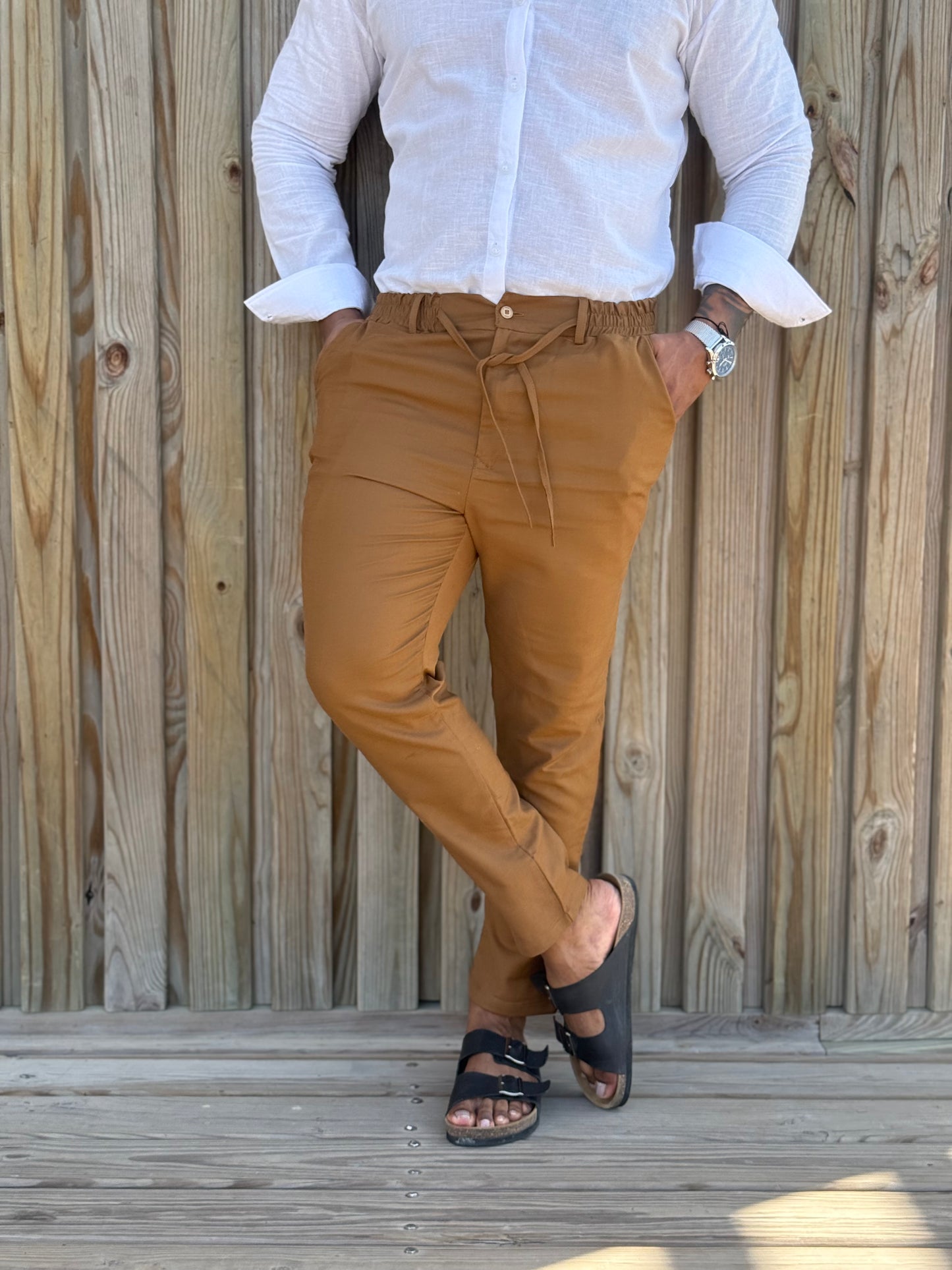 Pitbull Wear Pantalon Lino Hombre Milan Fresco Ligero Varios Colores