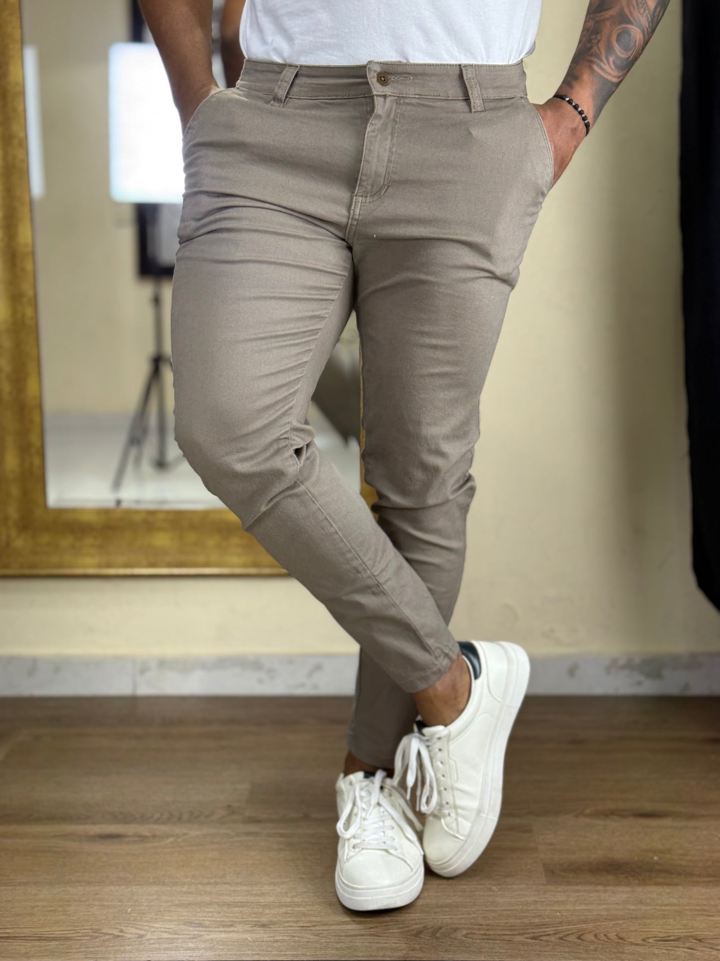 Pitbull Wear Pantalon Drill Hombre Slim Fit Algodón