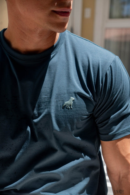 Pitbull Wear Camiseta Básica Hombre Algodón Premium Semi-Fit
