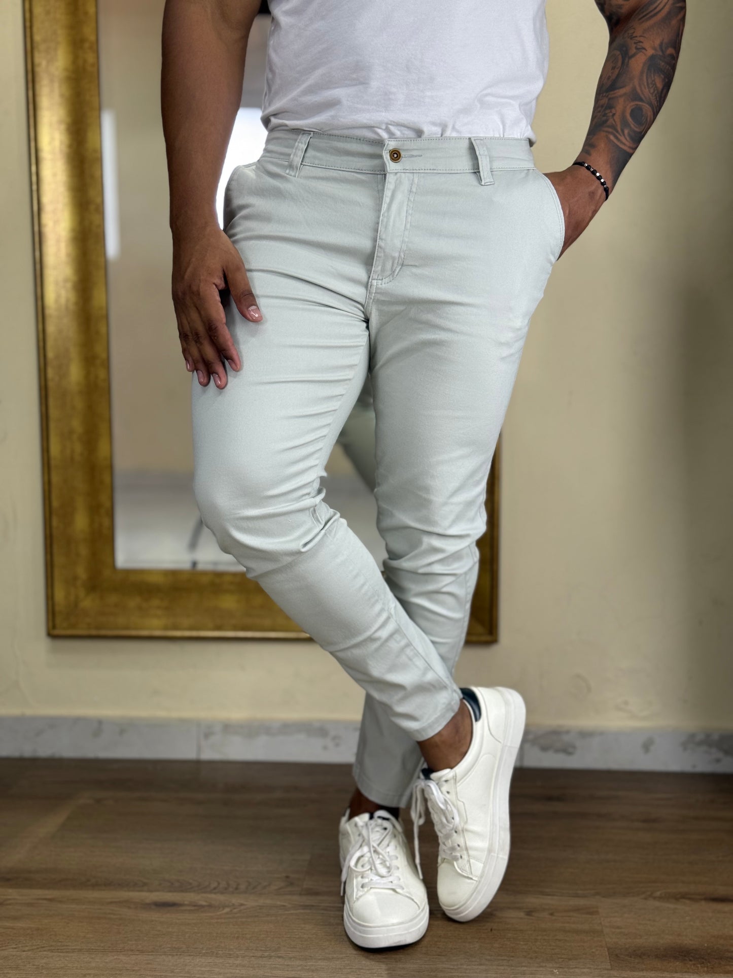 Pitbull Wear Pantalon Drill Hombre Slim Fit Algodón