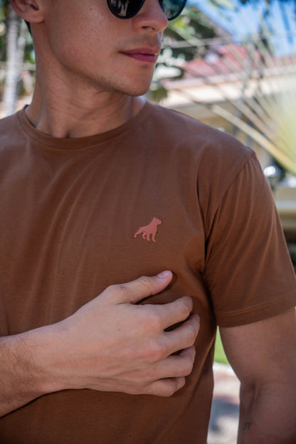 Pitbull Wear Camiseta Básica Hombre Algodón Premium Semi-Fit