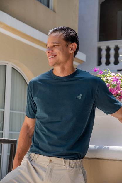 Pitbull Wear Camiseta Básica Hombre Algodón Premium Semi-Fit