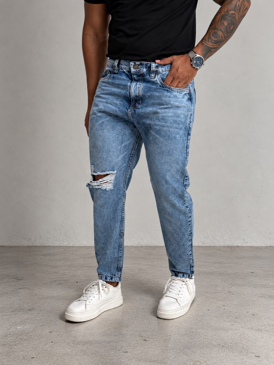 Pitbull Wear Jean Slim Fit Hombre Denim Luca Algodón Rigido