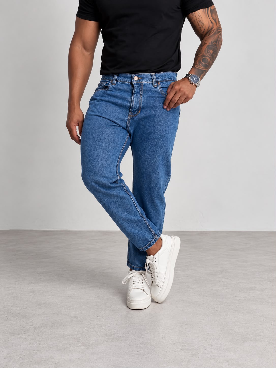 Pitbull Wear Jean Slim Fit Hombre Denim Luca Algodón Rigido
