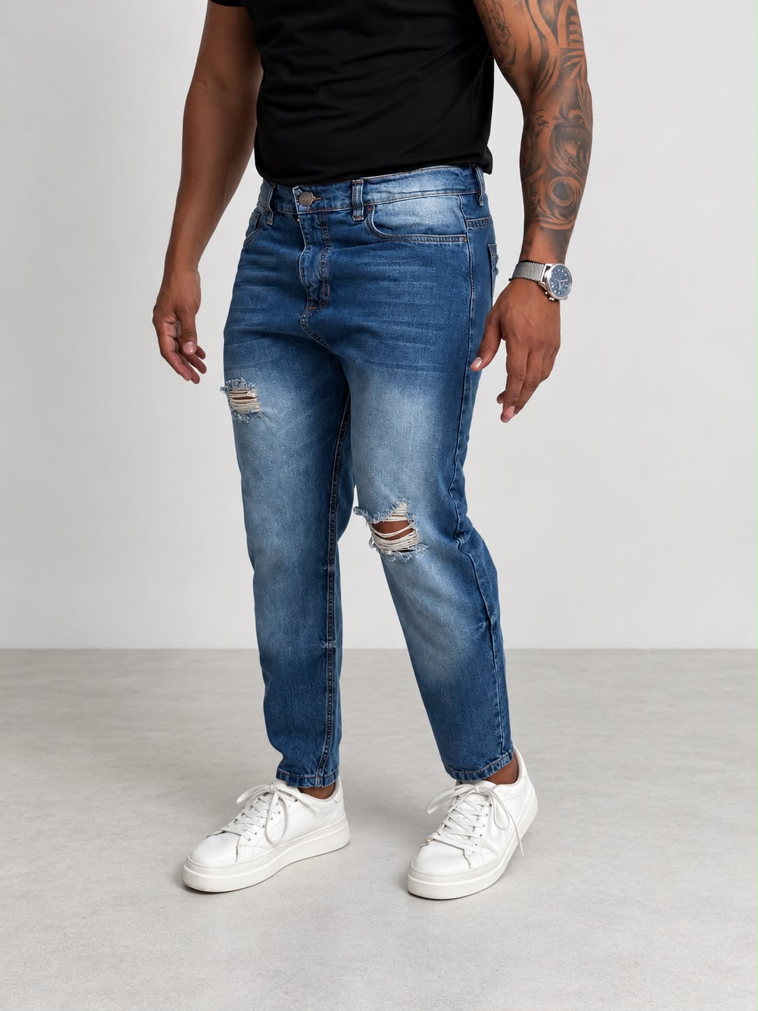 Pitbull Wear Jean Slim Fit Hombre Denim Luca Algodón Rigido